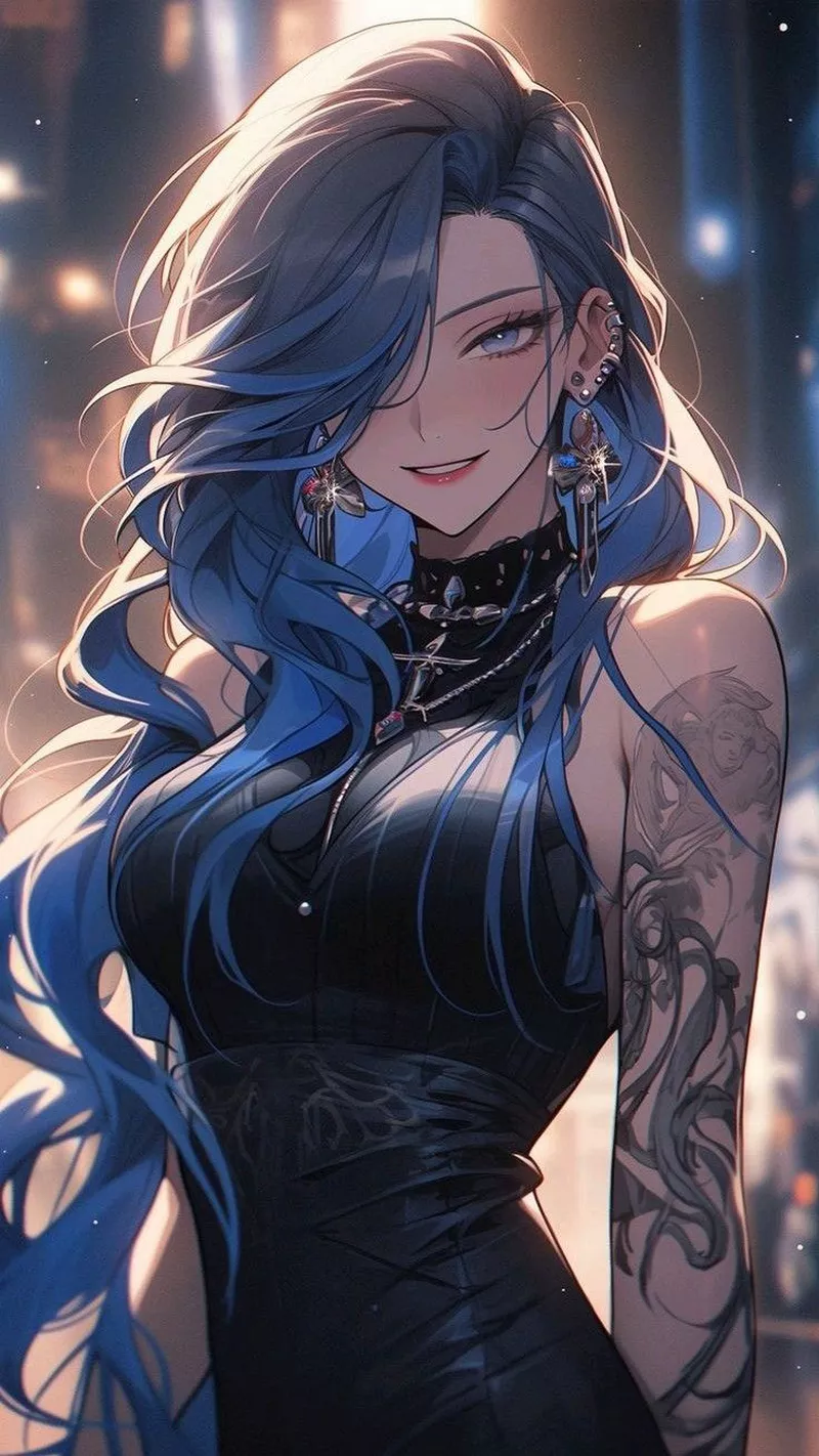 Cô gái anime gợi cảm phong cách nghệ thuật Nhật