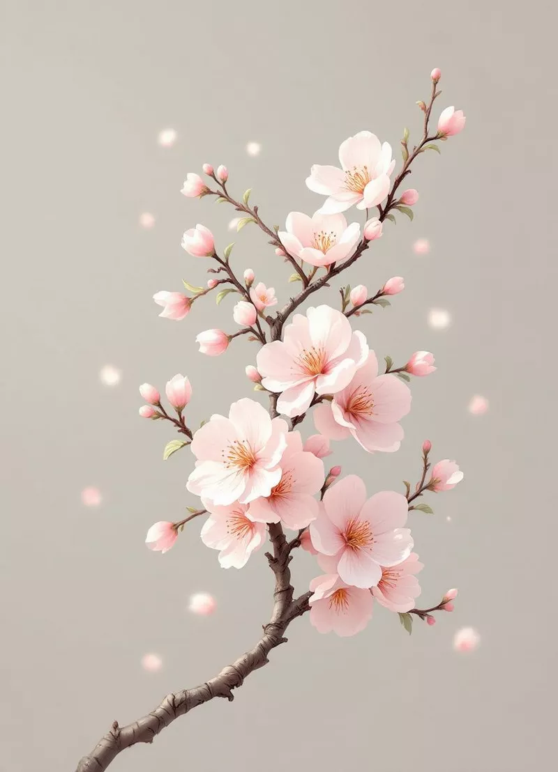 Hoa đào đẹp nhẹ nhàng giữa trời xuân