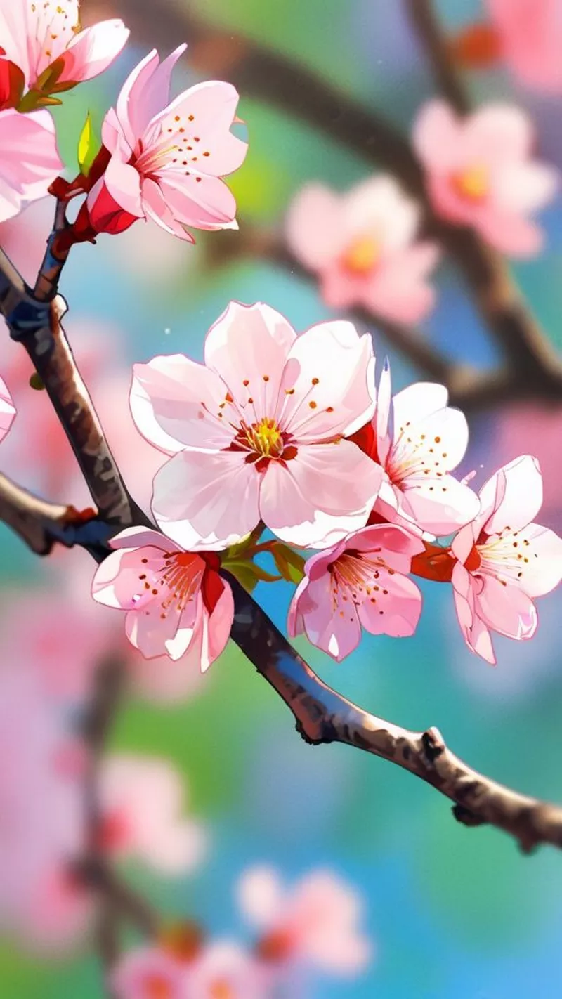 Hoa đào xuân dịu dàng và thanh tao