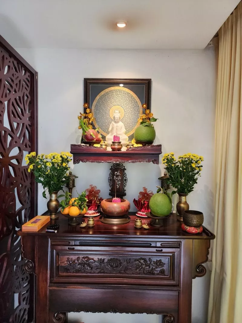 Mẫu trang trí bàn thờ ngày Tết truyền thống được ưa chuộng