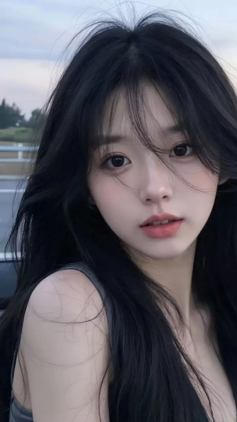 Ảnh gái xinh Hàn Quốc gương mặt baby